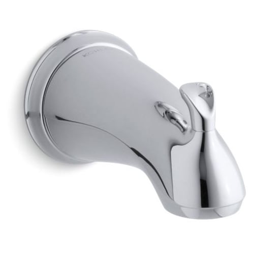 KOHLER Forte Diverter Bath Spout w/ Sculpted Lever Handles and Slip-Fit Connection, Polished Chrome